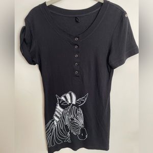 Metalicus Australia Clothing Tee with sleeve-snaps- sz S.